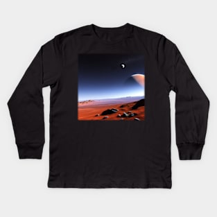 Mars Landscape - AI Generated Kids Long Sleeve T-Shirt